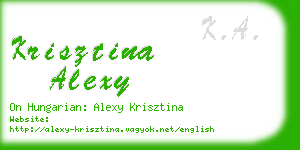 krisztina alexy business card